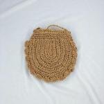 Small Crochet Lace Semicircle Bag For Female