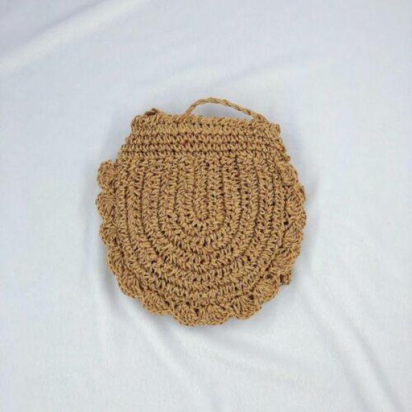 Petit sac en demi-cercle en dentelle au crochet pour femme