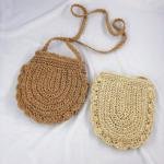 Small Crochet Lace Semicircle Bag For Female