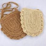 Small Crochet Lace Semicircle Bag For Female