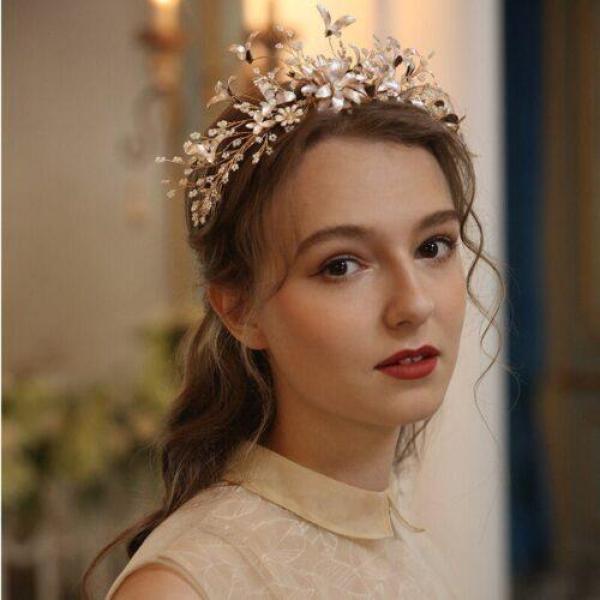 Bridal Crown With Original Handmade Flowers