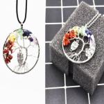 The Handmade pendant colorful crystal gravel necklace