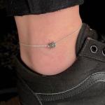 Handmade anklet in the shape of a turtle