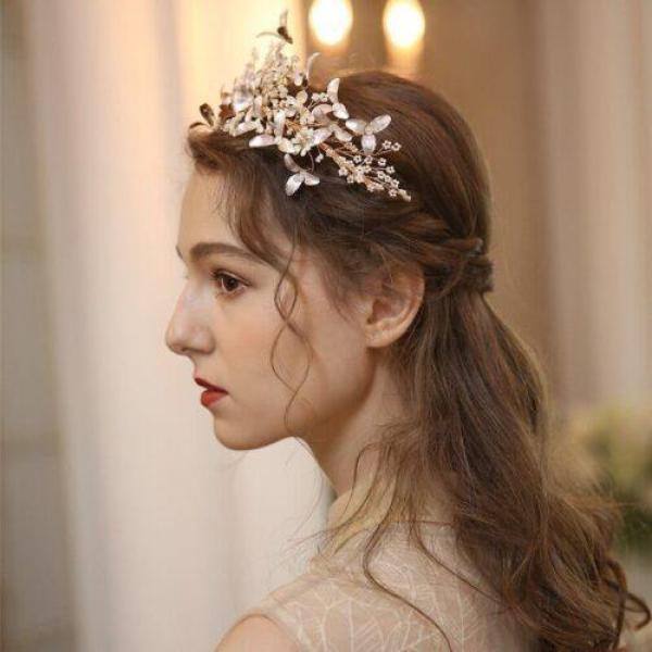 Couronne de mariée avec fleurs originales faites à la main