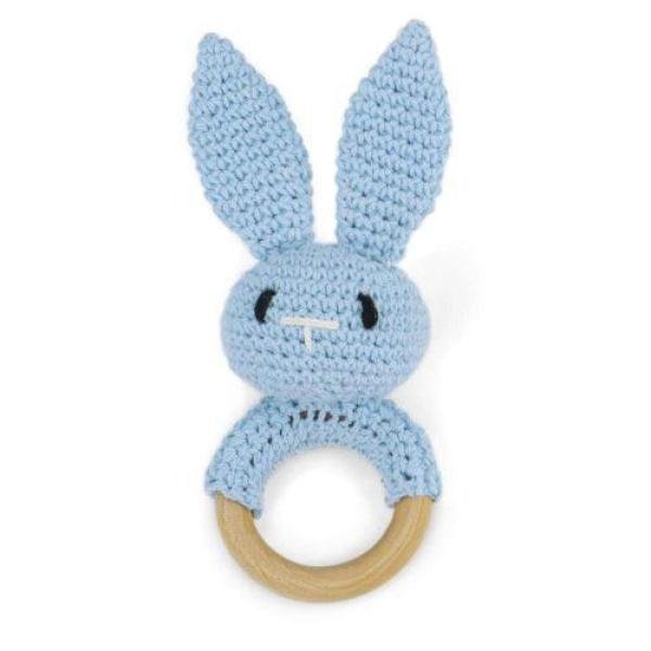 Hochets pour bébé en forme de lapin au crochet faits à la main