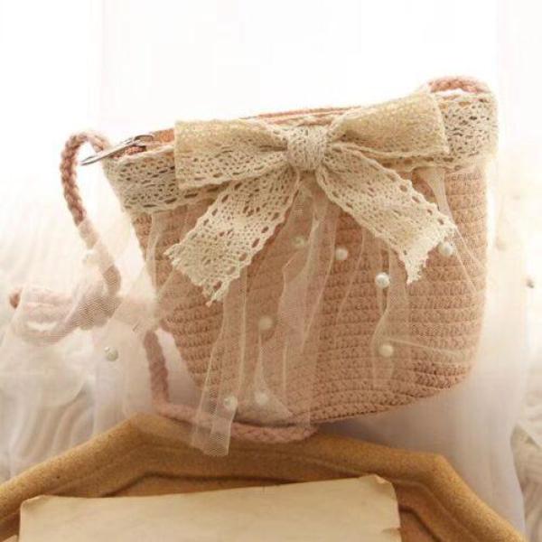 Lace Handmade Pearls Bag