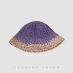 Chapeau d'été en paille au crochet pour femme