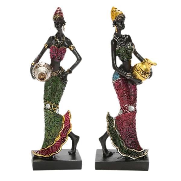 African Dancing Woman Miniatures Statue