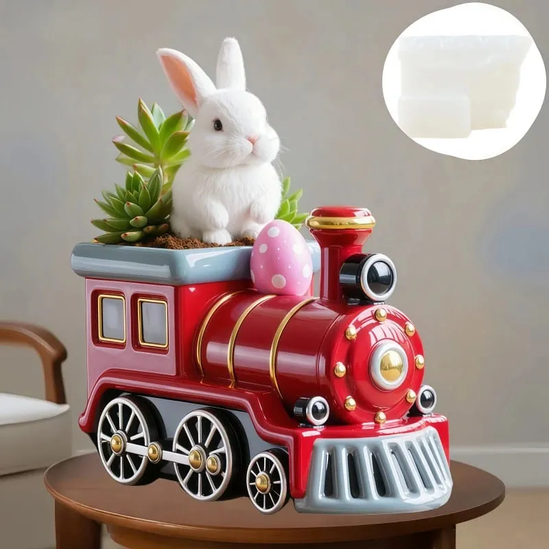 Vintage Locomotive Silicone Mold