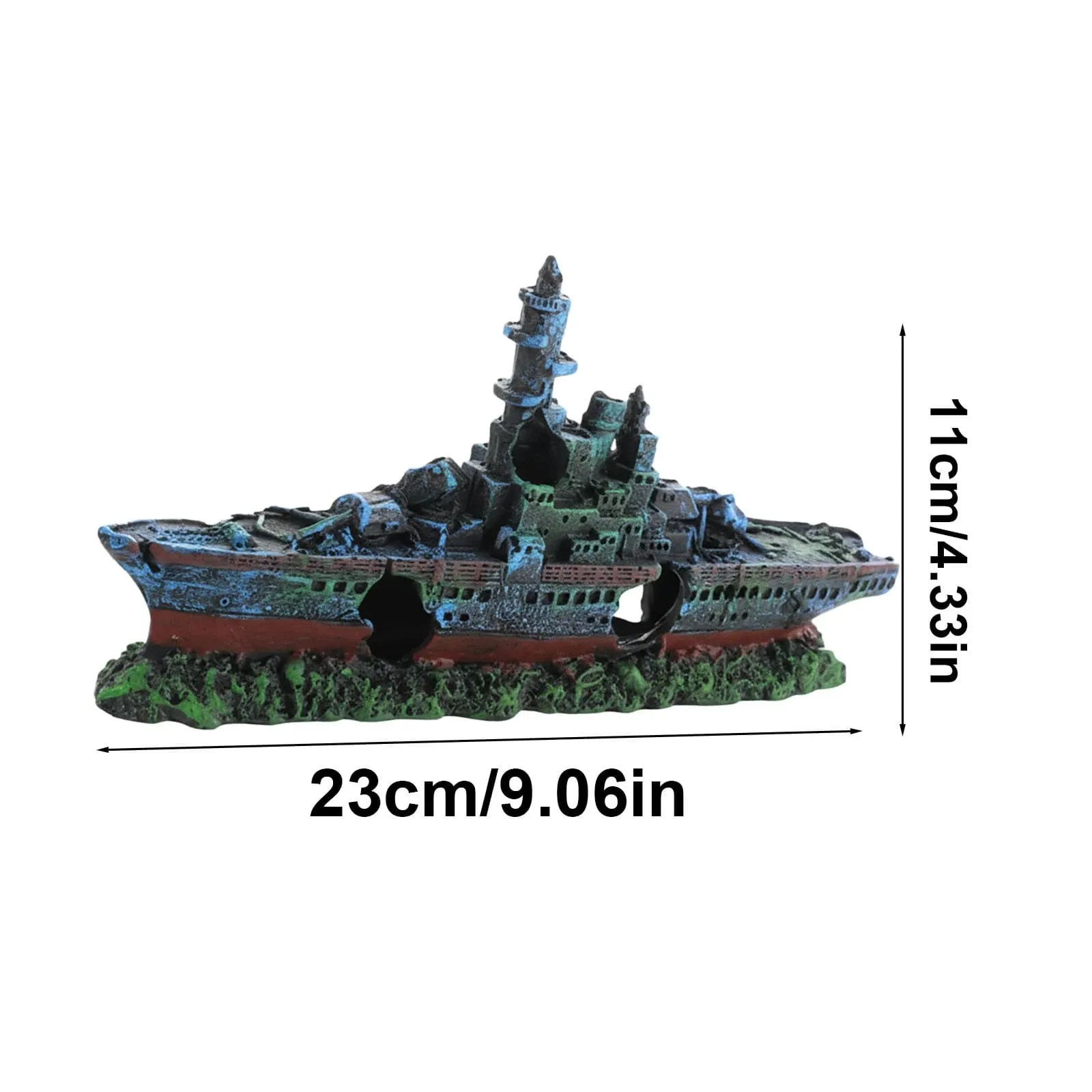 Sunken Shipwreck Aquarium Decoration