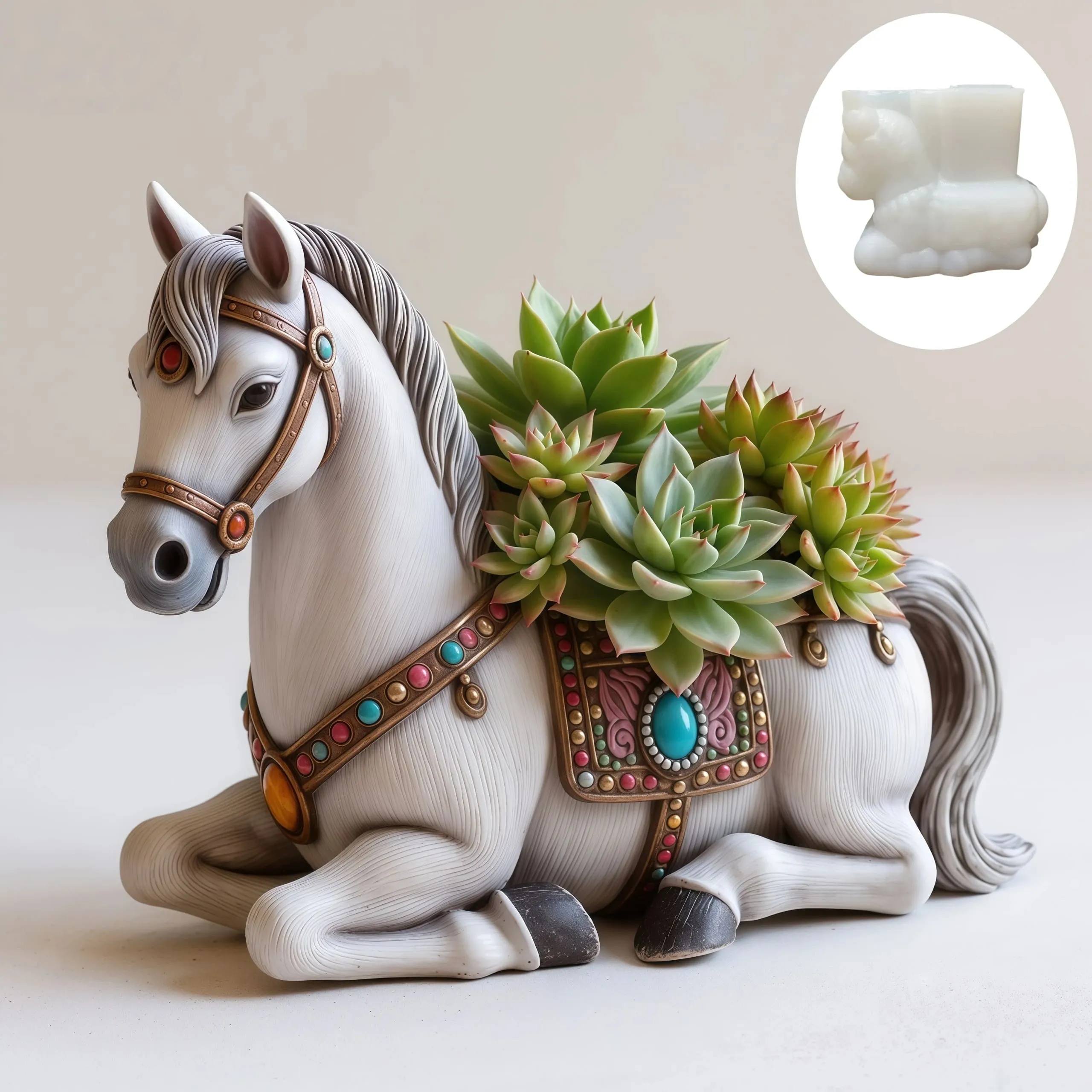 Crouching Horse Silicone Mold