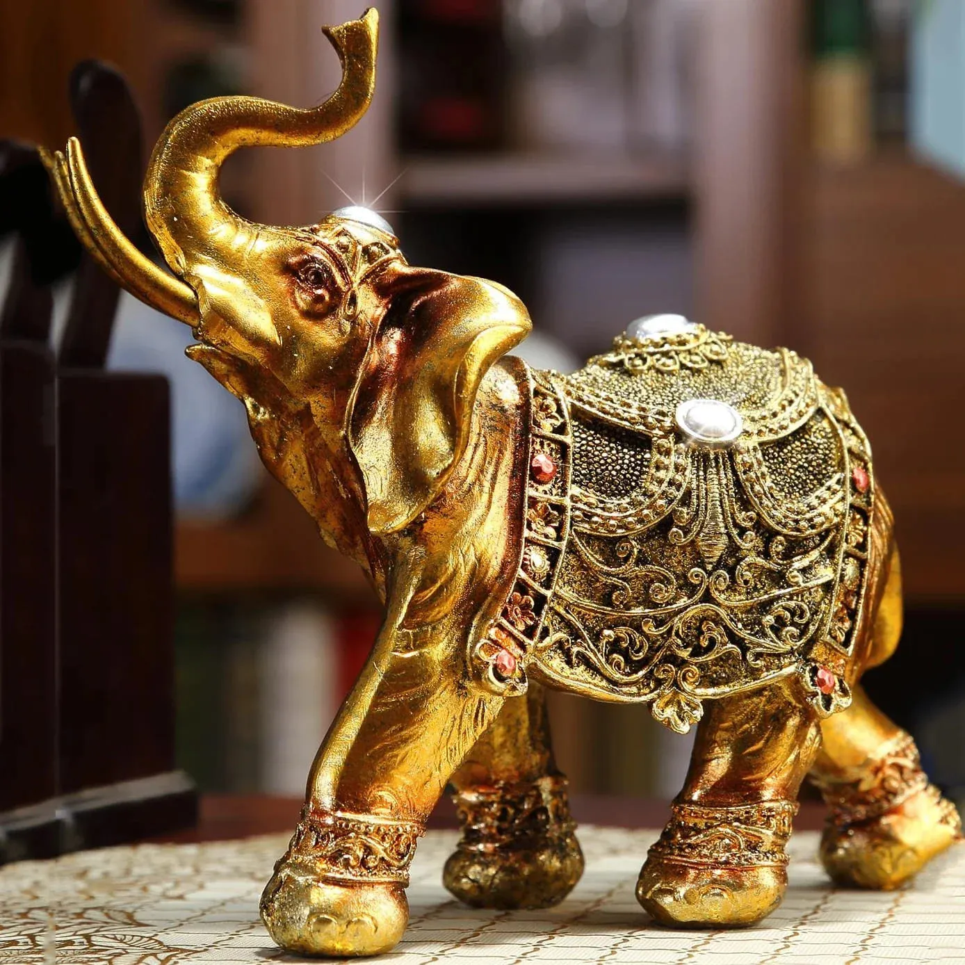 Handcrafted Elephant Resin Sculpture