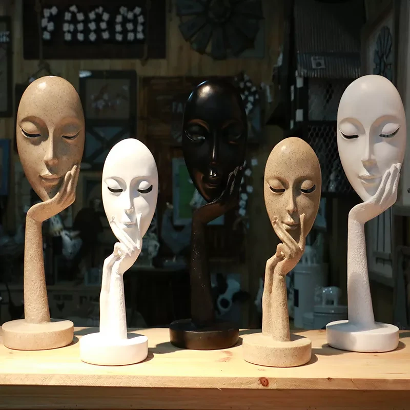 Handcrafted Character Mask Sculpture