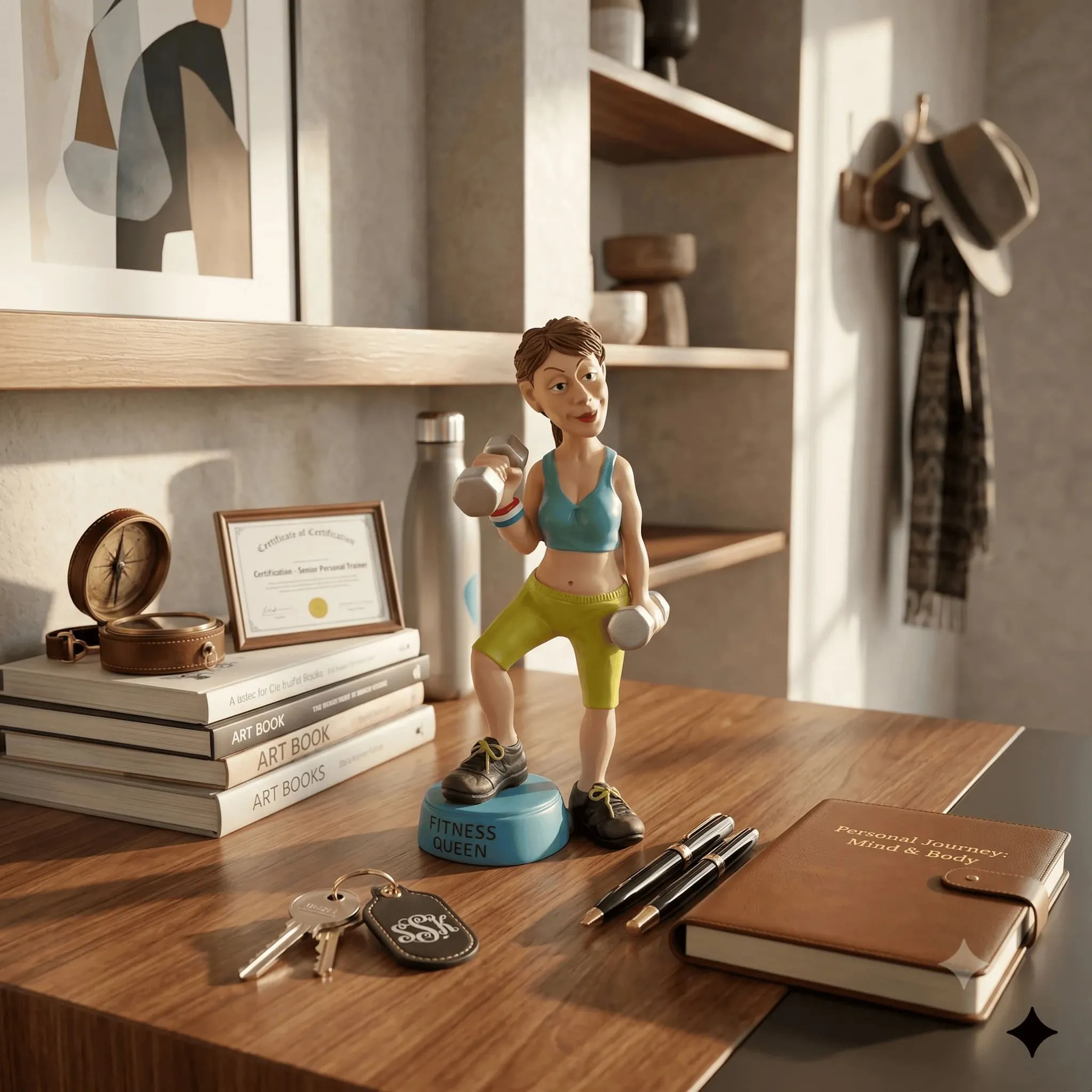 Empowered Fitness Queen Resin Statue