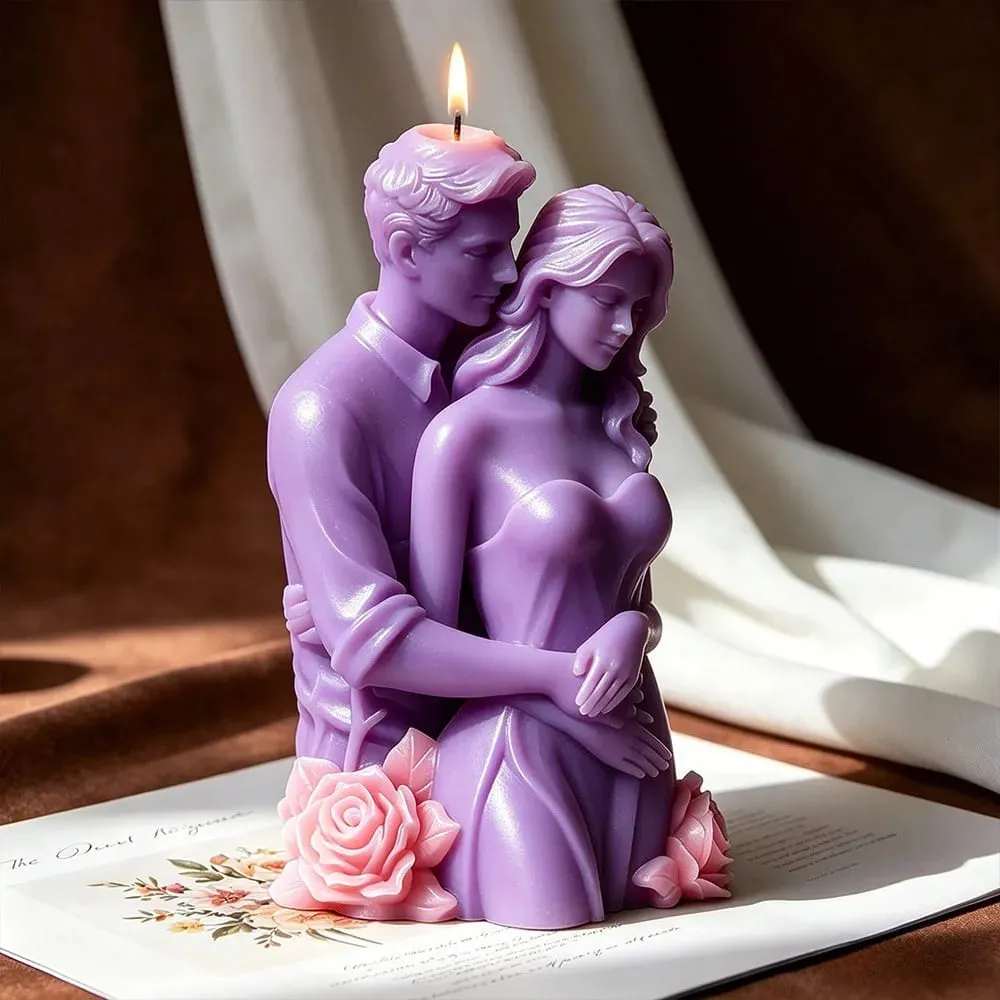 Embracing Couple 3D Silicone Candle Mold