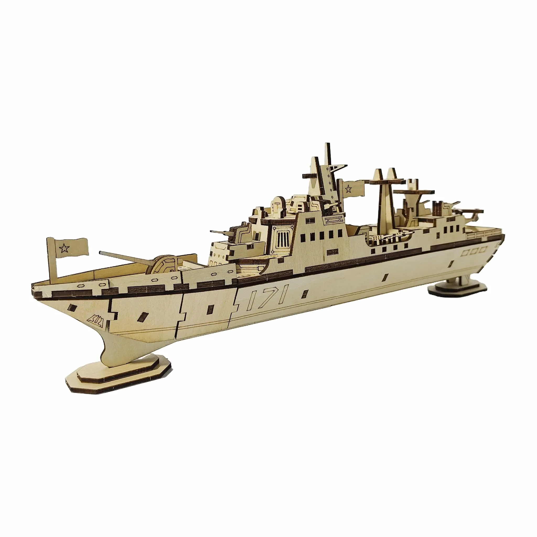 3D Wooden Warship Puzzle