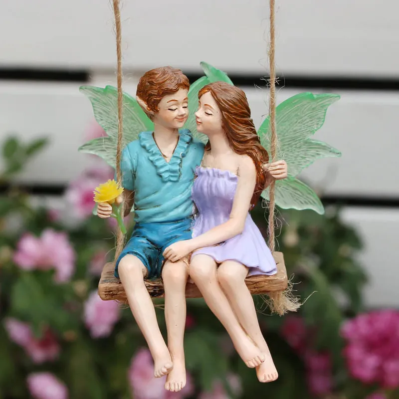 Love Story Statue on a Swing