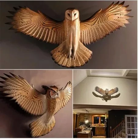 Handcrafted Resin Owl Sculpture