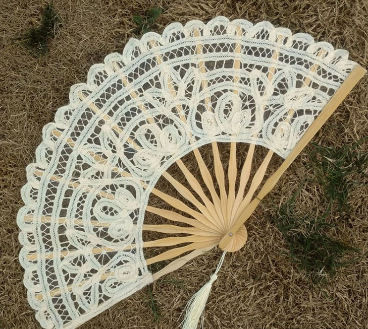 Vintage Handmade Lace Fan