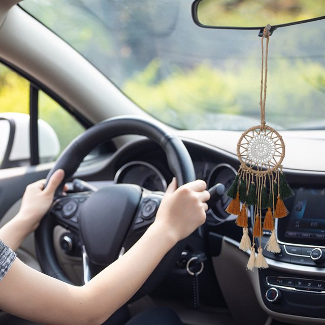 Handmade Cotton Thread Family Car Hanging