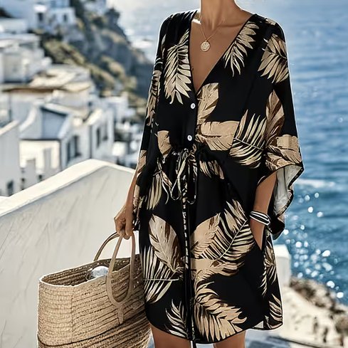 Colorful Abstract Multi-pattern Handmade Dress