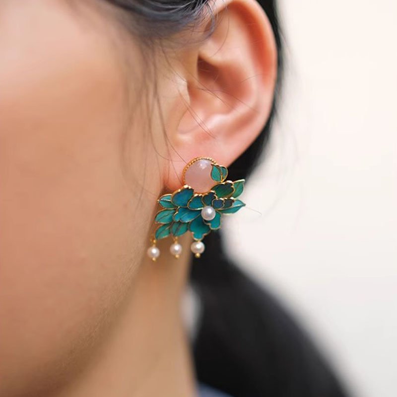The Imperial Peony Enamel Drops