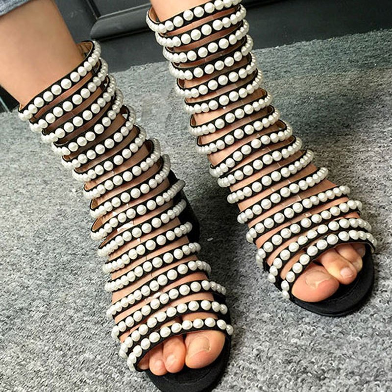 The Serafina Beaded Silk Sandals
