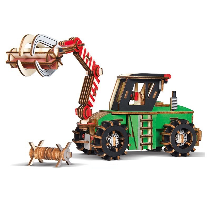 Handmade Wooden Forestry Vehicle 3D Puzzle