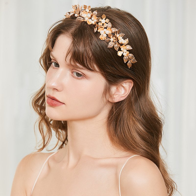 Handmade Pearl Flower Crown Headband