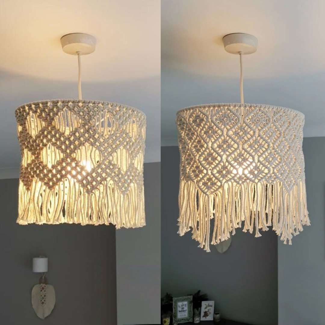 Handmade Cotton Rope Woven Lampshade