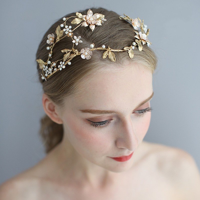 The Ophelia Floral Asymmetric Crown