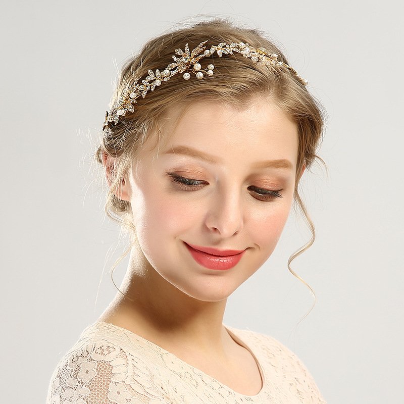 Gold Leaf Bridal Hair Vine