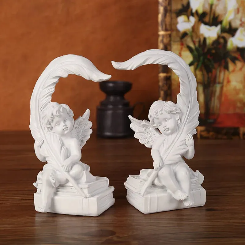 White Resin Prayer Angels