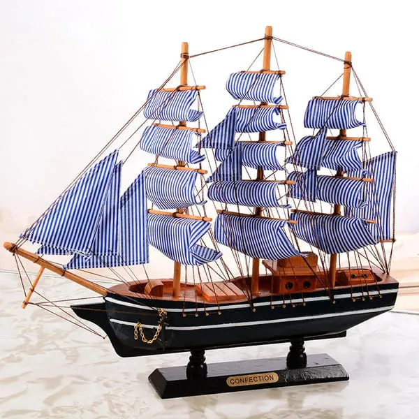 Artisan-Carved Nautical Sculpture