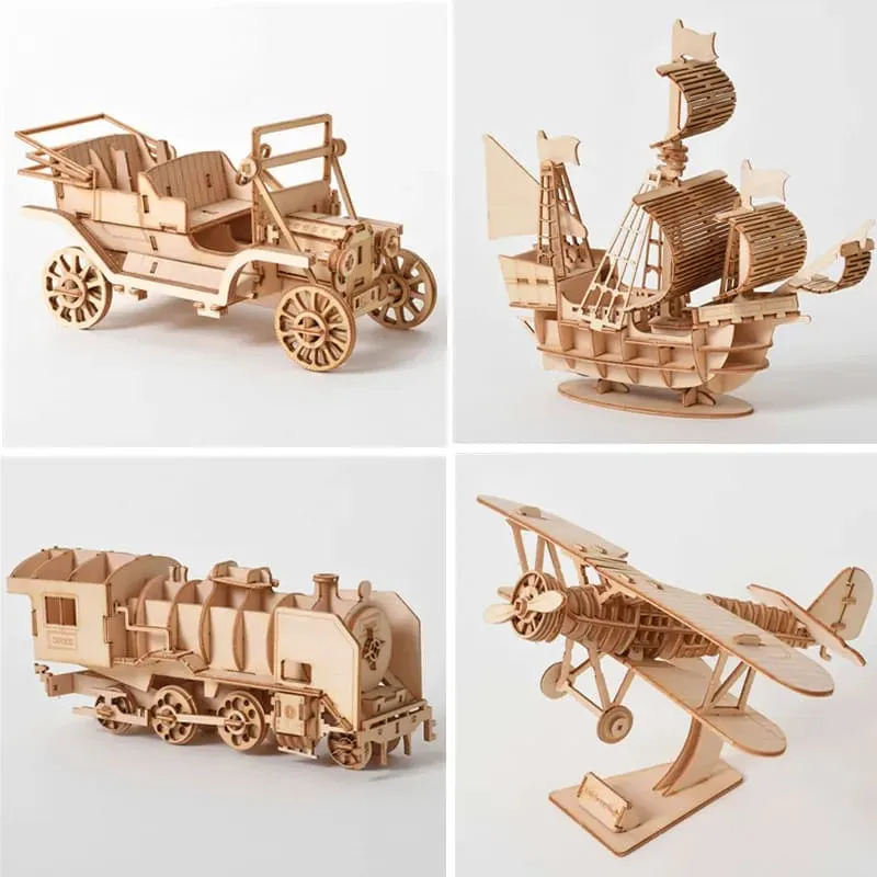 Laser-Cut Wooden Puzzle Kit