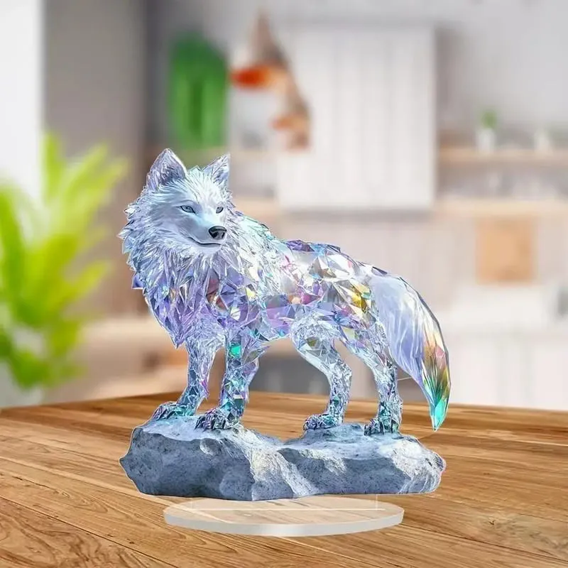 Versatile White Crystal Dragon Table Ornament