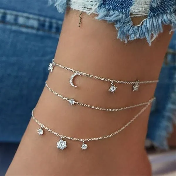 Star charm anklet