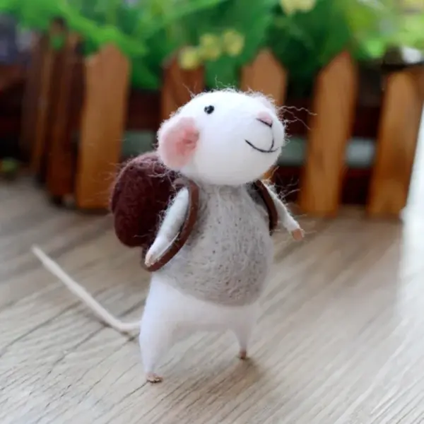 Hand-Woven Mouse doll