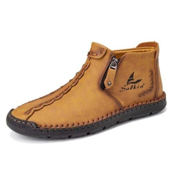 Ensemble de bottes Marten faites à la main avec fermeture éclair de grande taille