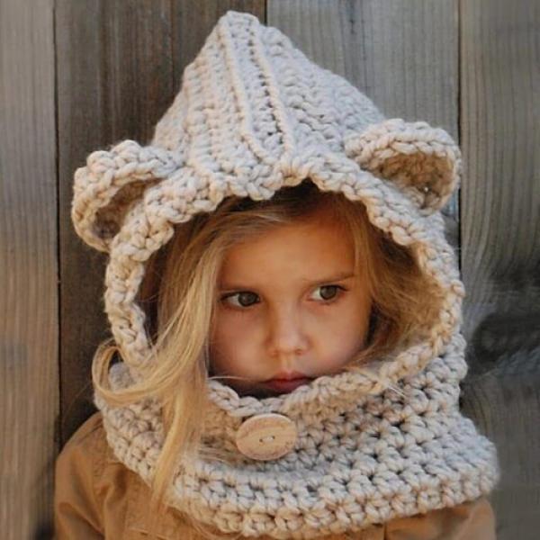 Baby Girls Hat With Scarf