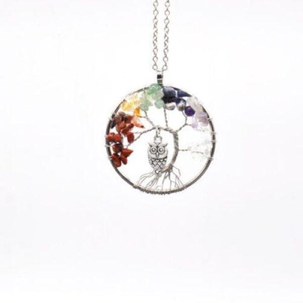 The Handmade pendant colorful crystal gravel necklace