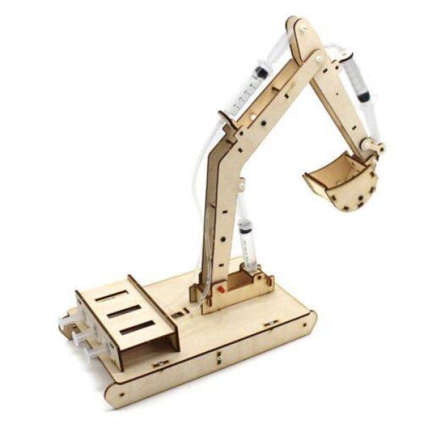 Handmade Wooden Hydraulic Excavator Model