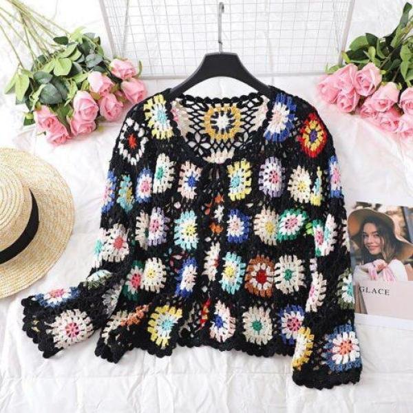 Cardigan élégant au crochet pour femme