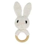 Handmade crochet rabbit baby rattles