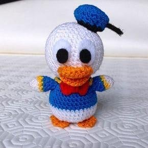 Canard Donald au crochet fait main