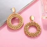 Handmade rattan earrings