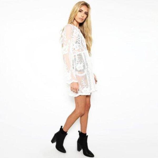 Super Transparent Lace Crochet Dress