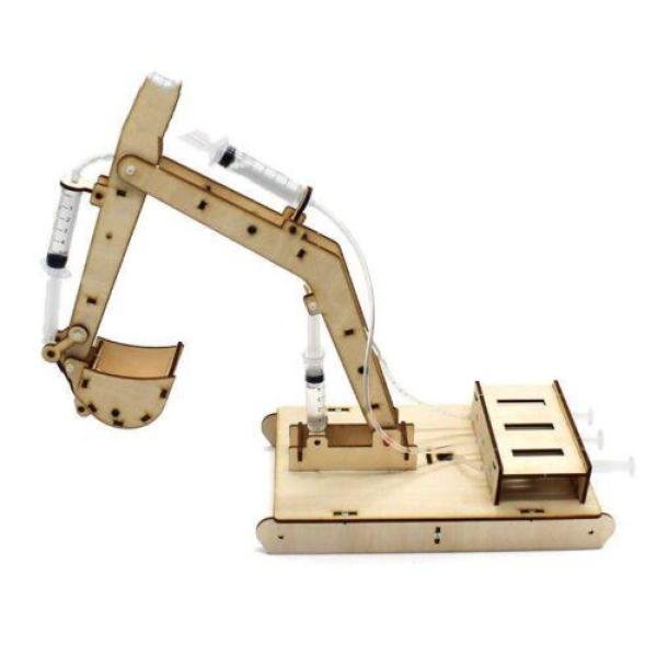 Handmade Wooden Hydraulic Excavator Model