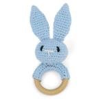 Handmade crochet rabbit baby rattles