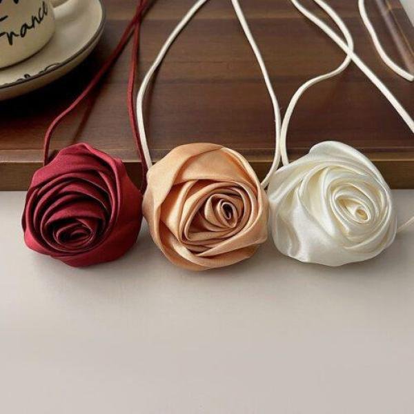 Handmade Collar Wrist Flower Silk